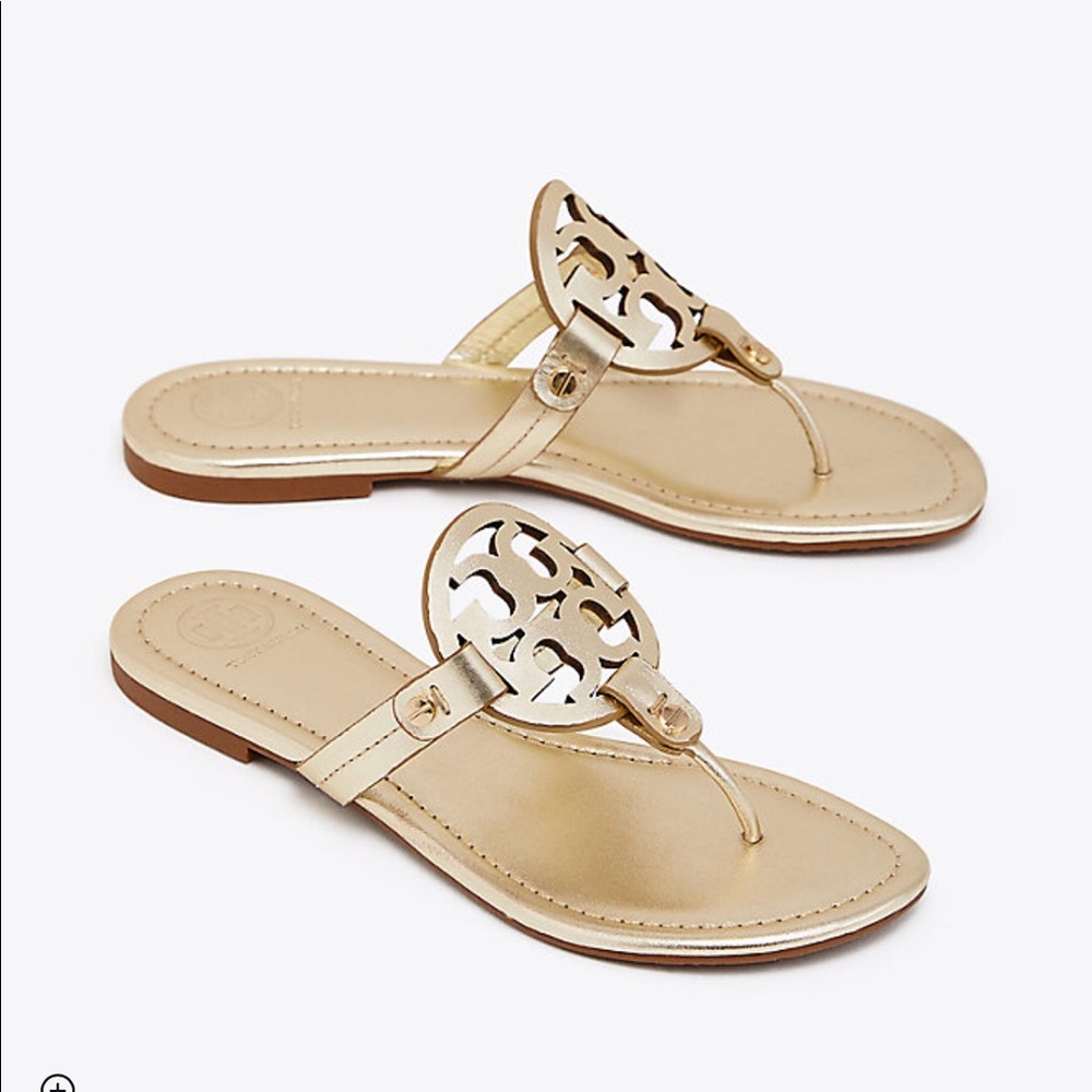 Tory Burch Metallic leather Miller sandal